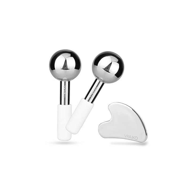 ICE Globes for Facials & Gua Sha Set, Gua Sha