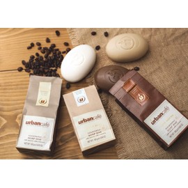 Urban Café Coffee Infused Soap Body Scrub Bath with Real Coffee Grounds Moisturising and Aromatic Care Natural Soap with Vanilla Bean 180g