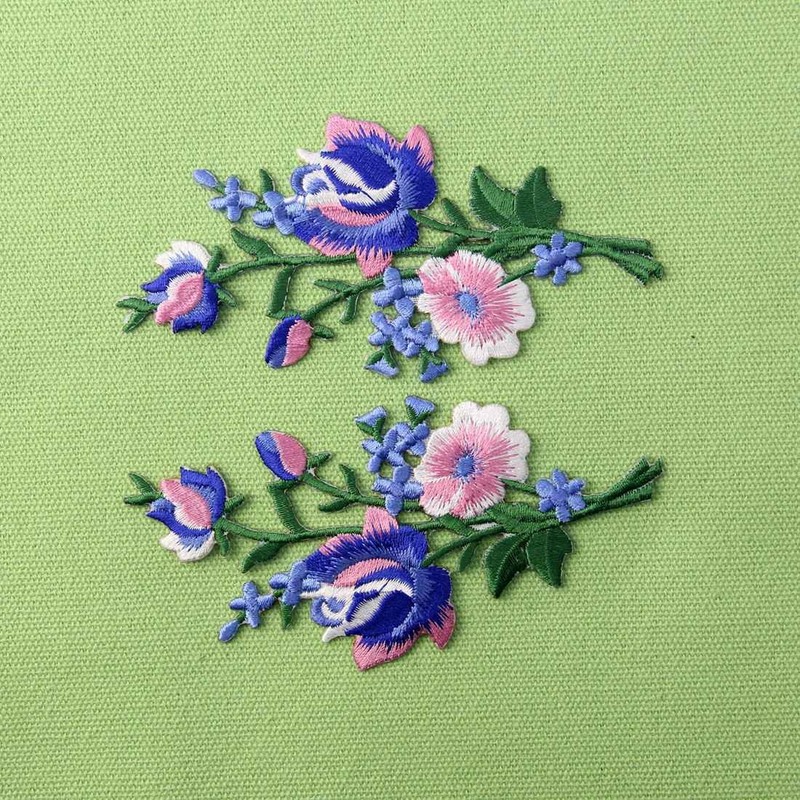 Flowers Bouquet Embroidered Badges Iron on or Sew on Patch,