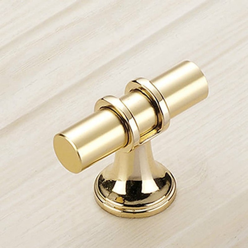 Aribrnten 8 Packs Champagne Gold Cabinet Knobs Drawer Knobs Euro