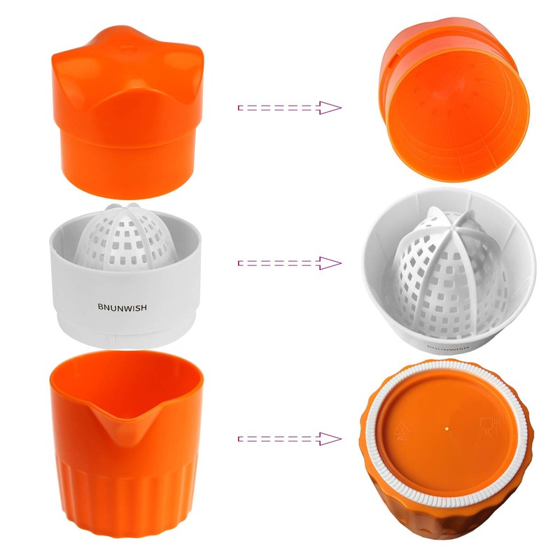 Hand Juicer Citrus Orange Squeezer Manual Lid Rotation Press Reamer