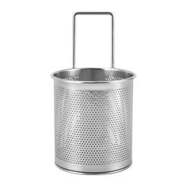 Xuthusman Pasta Mesh Basket Hot- pot Mesh Net Basket 304 Stainless Steel Electroplated Mesh Basket Pasta Insert Strainer Hanging Noodle Strainer with Handle Kitchen Utensils (3.94 * 6.5 in)