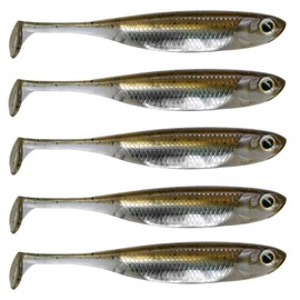 QualyQualy Soft Plastic Lures Swimbait Paddle Tail Shad Lure Bass Bait Shad Minnow Soft Bait for Trout Walleye Crappie Pike 2.75in 3.14in 3.94in (Color 5, 2.75" - 6Pcs)
