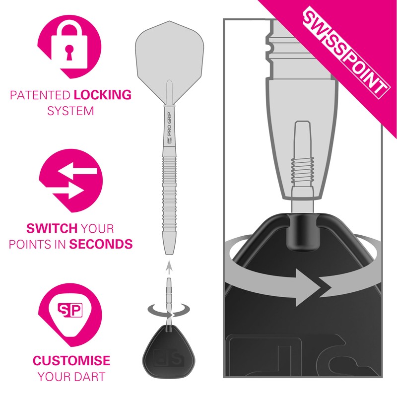 Target Darts Swiss Point Storm Diamond Dart Points (Pack of