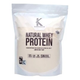 Proteina Kardagar Natural Whey Baja En Carbohidratos 1kg Sabor Sin Sabor                                                                              