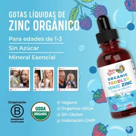 Zinc Iónico Para Niños 60ml Orgánico Mary Ruths                                                                                                       
