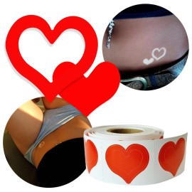 Tanning Stickers 3 WAY HEARTS | 60 Pack | Spraytan | Triple Heart Tanning Bed Stickers