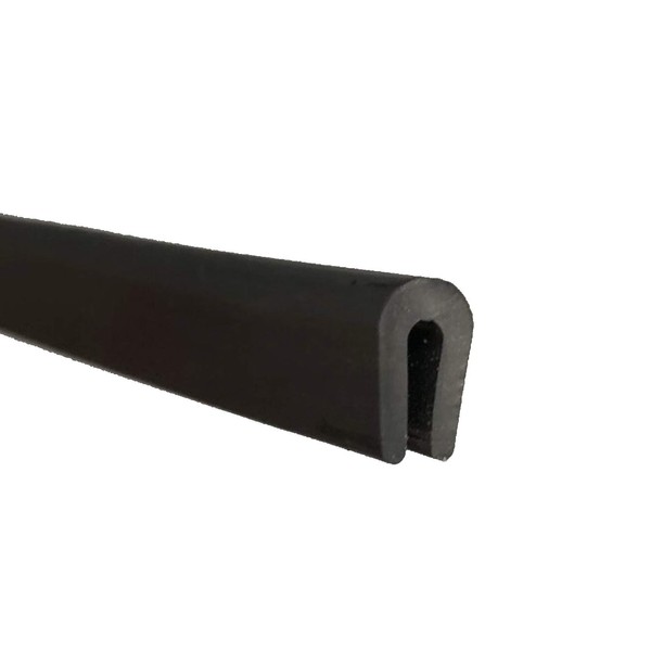 Rubber U Channel Edge Trim Small, Fits 1/16 inch Edge
