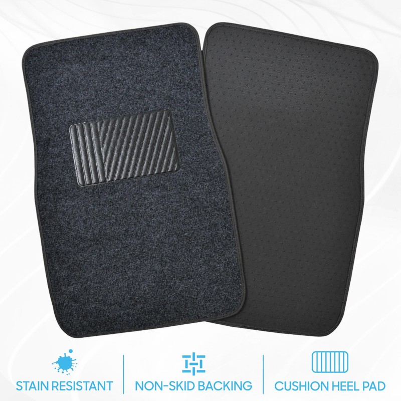 BDK Classic Carpet Floor Mats for Car & Auto -