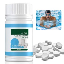 100PCS Chlorine Tablets For Swimming Pool,Chlorine Tablets For Hot Tub,Paddling Pool Cleaning T-ablets,Swimming Pool T-ablets,Prevent Water From Turning Green,Fast Deodorisation,Enjoy A Fresh Shower