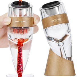ZORTUNG Wine Aerator Decanter Pourer with Strainer for Sediment Stand Travel Bag Diffuser Airarator Filter Aireators Pour Airrater for Red and White Wine Christmas Idea Gifts