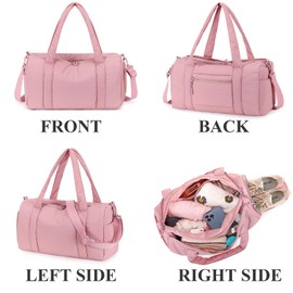 LEDAOU Duffle Bag for Travel, Puffer Gym Bag for Women, Lightweight Carry-on Tote, Weekender Overnight Bags with Wet Pocket