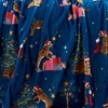 Catherine Lansfield Christmas Tiger Cosy Fleece 130x170cm Blanket Throw Navy