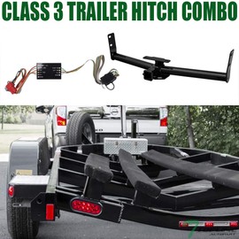 TLAPS 7422445683632 Compatible with 2005-2006 Chevy Equinox / 2006 Pontiac Torrent Class 3 III Black 2" Receiver Trailer Hitch with Wiring & T-Connector