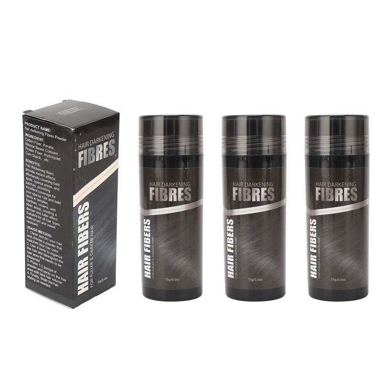 3pcs 15g Hair Volumizing Powder Fluffy Dense Hair Thickening Fibers