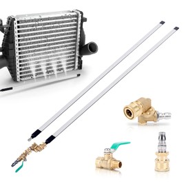 WODHMIEY Radiator Cleaning Wand 39 Inch – 4500PSI Stainless Steel Pressure Washer Radiator Flush Cleaner Tool with 6 Nozzle Fan Spray, Radiator Cleaning Hose Attachment, Flush Kit for Car Truck RV