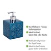 WENKO Cordoba Blue-Dispenser for Liquid soap, 8.5 x 8.5 x