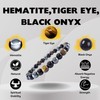 Beads Bracelet 8 Mm Tigers Eye Triple Protection Bracelet Hematite