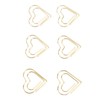 100pcs Heart Shape Paper Clips Cute Metal Paper Clips Portable