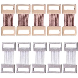 10 Pcs White/Coffee Bandage Wrap Stretch Metal Clips Fixation Clamps Hooks Kit for Sport Replacement Elastic Bandage Wrap Clips Bandaging Supplies