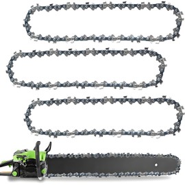 Begonia 3 x Saw Chains 16 Inch 3/8 Inch LP,56 Drive Links 1.3 mm Low-Back Chain Replacement Chain for Various Chainsaws Chainsaws, Chainsaws, Compatible with Oregon, Einhell GH-EC1835, Dolmar, Ryobi