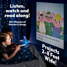 LUNA STORYTIME Kids Book Projector - 5 Unicorn & 5 Classic Read-Aloud Stories, 10 Songs, Night Light & Soothing Dream Music | Children Ages 3+ Storytime Projector for Kids & Toddlers | Owl & Unicorn