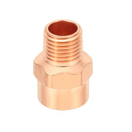 PATIKIL 1/2 x 1/4 Male Adapter Fitting with C x M Connections, 5 Pcs Copper Pipe Fittings with Sweat Solder X FNPT Connection Threaded Tubing Connectors for Residential, Commercial
