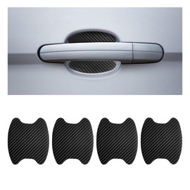 Adunsiaoto 4pcs Car Door Handle Scratch Protector, Car Door Handle Scratch Protection Cover Guard Film Stickers, Universal Fit for Most Vehicles, Scratch-Resistant Protective Film(Black)
