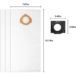 49-90-2016 Fleece Dust Bags For MWK Wet/Dry Vacuum 0960-20 M12 & 0970-20 M18 Cordless Vacuums (6 Pcs)