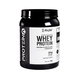 Whey Protein/Proteína de Suero 450 g Vainilla, 23 g de Proteína por Porción, Sin Azúcar, Sin Gluten, Bajo en Grasa