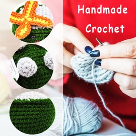 Emotional Support Dumpster Fire- Cute Doll with Positive Card Funny Room Decor Knitted Crochet Support Buddies Gifts for Friends(Green)