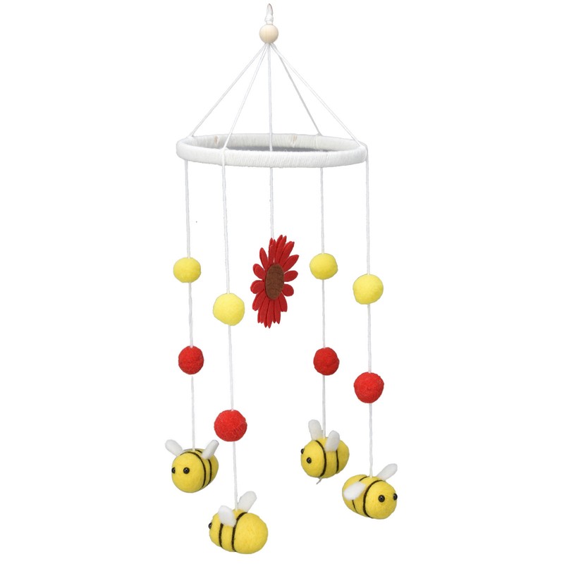 Baby Nursery Mobile Crib Hanging Mobile Decor with Honey Bee