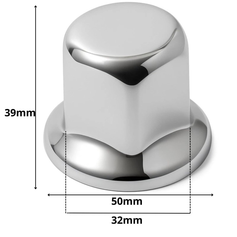 Easy Link 25 copribulloni per ruota da 32 mm, cromati