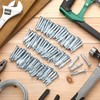 Tandefio 100 Pcs 1/4" x 2" Split Drive Flat Zinc