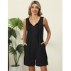 IECCP Black Shorts Womens 2025 Summer Loose Comfy Sleeveless Romper
