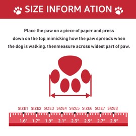 XSY&G Dog Boots,Waterproof Dog Shoes,Dog Booties with Reflective Strips Rugged Anti-Slip Sole and Skid-Proof,Outdoor Dog Shoes for Medium Large Dogs 4Pcs Red-Size 6