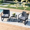 Devoko PP Patio Furniture Set 3 Piece All Weather Outdoor