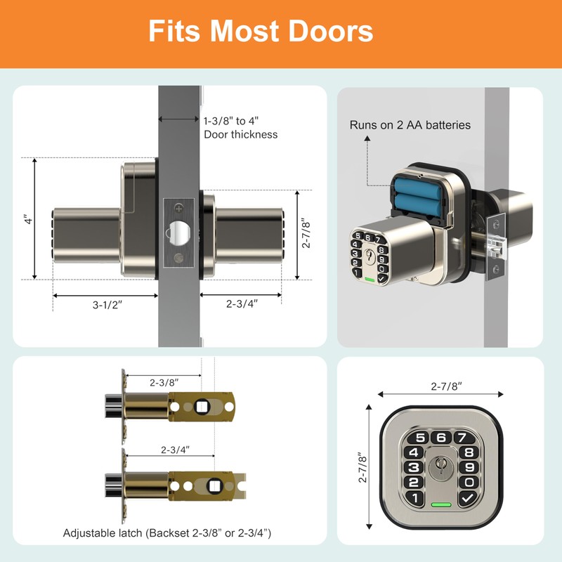 Richelock IU52 Double-Sided Keypad Door Lock, All-Weather, Fully Waterproof Keyless