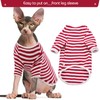 DENTRUN Hairless Cats Shirt Cat Wear Clothes Stripe Vest Best
