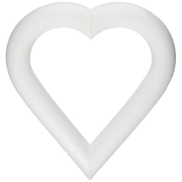 Floracraft Flora Craft Styrofoam Extruded Heart 9"x1", 9" by 1"