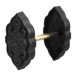 PATIKIL Door Hole Cover Plate, 2-5/8 Length 1-1/2" Width Zinc Alloy Deadbolt Cover Plate Door Reinforcement Plate for Door Hole Filling (Black)