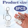 Shopping Cart Key Token Set 8-Pack, 76x23mm Solid Metal Trolley
