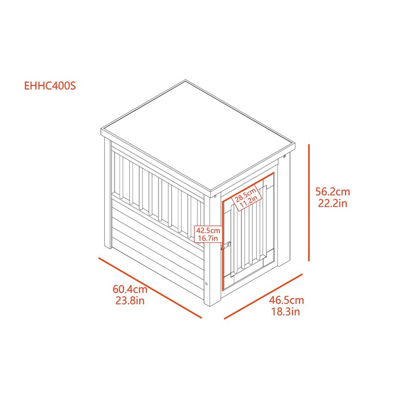 New Age Pet ecoFLEX Pet Crate/End Table, Small, Grey