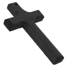 Operitacx 5 Stück Kreuzanhänger home decor wohnungseinrichtung hausdeko Heimdekoration schwarzer Schlüsselanhänger Schlüsselanhänger-Hängeornament Schlüsselanhänger zum Aufhängen Holz Black