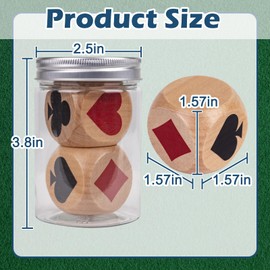 Extguds Double Trump Marker Dice Big Size 1.57''(4cm) Euchre Indicator,Great Gift for Bridge Cards,Great Tools for Euchre Pinochele Playing Cards,Wooden Luck Cube