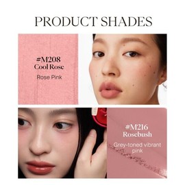 JOOCYEE 초미세 파우더 안료 오래 지속되는 블러시 메이크업 내추럴 룩 하이라이트 JOOCYEE Ultra-Fine Powder Pigment Long-Lasting Blush Makeup Natural Look Highlight [01 Love M205]