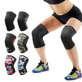 ANKOMINA 1 PC 7mm Neoprene Compression Sports Knee Pads Weightlifting Powerlifting Pressured Training Knee Braces Support Women Men