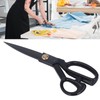 Sewing Scissors 10in Black High Manganese Steel Iron Ergonomic Curved