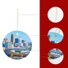 EQEY Cincinnati Ohio Christmas Ornament Porcelain Double-Sided Ceramic Ornament,2.9 Inches
