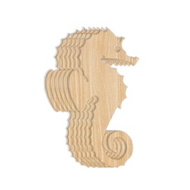 Unfinished Wood Cutout - 24-Pack Sea Horse Shaped Wood Pieces for Wooden Craft DIY Projects, Gift Tags, Home Decoration, 3 x 1.75 x 0.1 Inches
